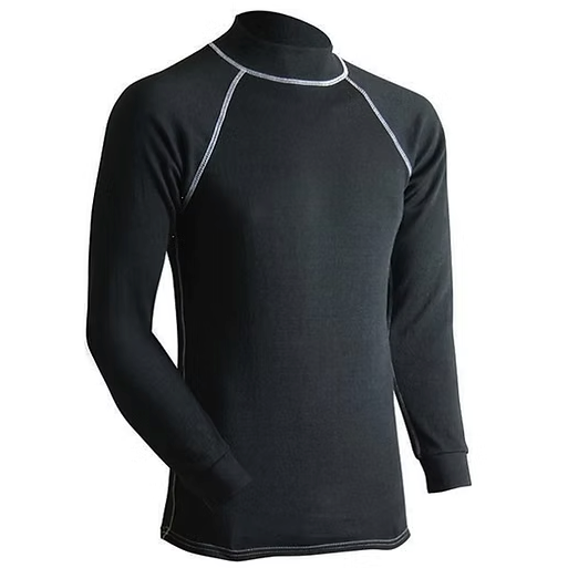 Majestic Relaxed Fit Long Sleeve, Mock Neck - INT C6 BLACK SILK WEIGHT