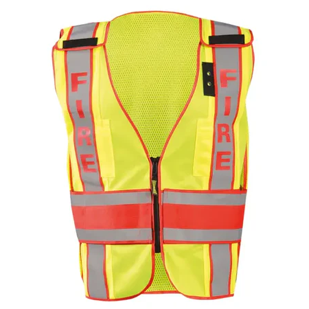 OccuNomix Deluxe SolidMesh Breakaway Public Safety Vest WDor, Fire