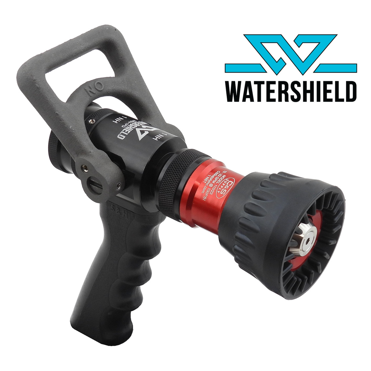 C&S Supply Watershield 1 Dual Flow Nozzle with rubber bumper, Pistol Grip (10,23 GPM) - 1
