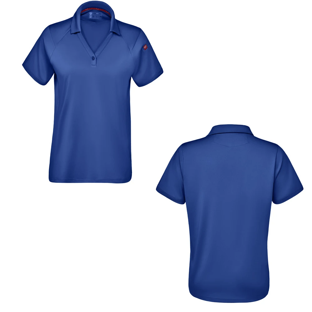 Workrite Women's Cooling Stretch Jersey Polo Royal Blue Both