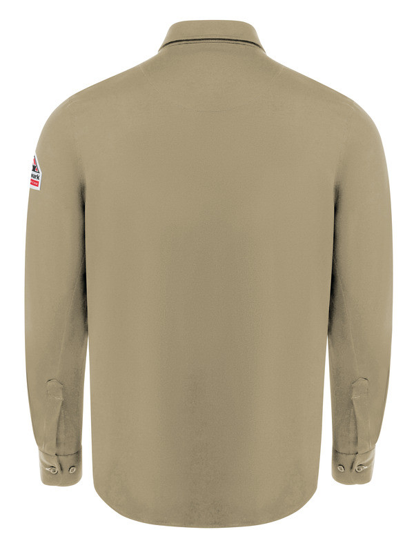 Workrite Bulwark FR Flex Knit Button Down Shirt Khaki - 1