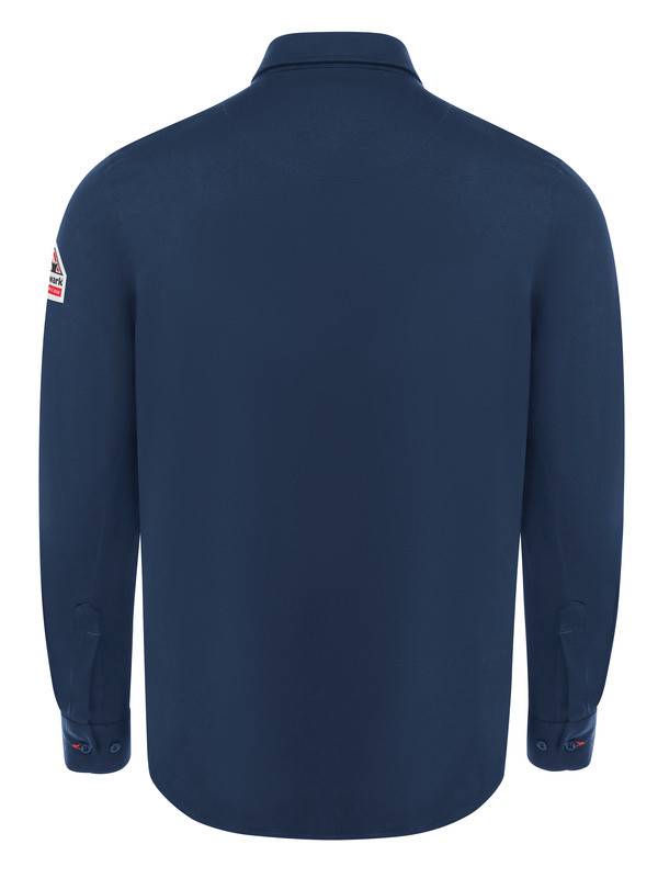 Workrite Bulwark FR Flex Knit Button Down Shirt Navy - 1