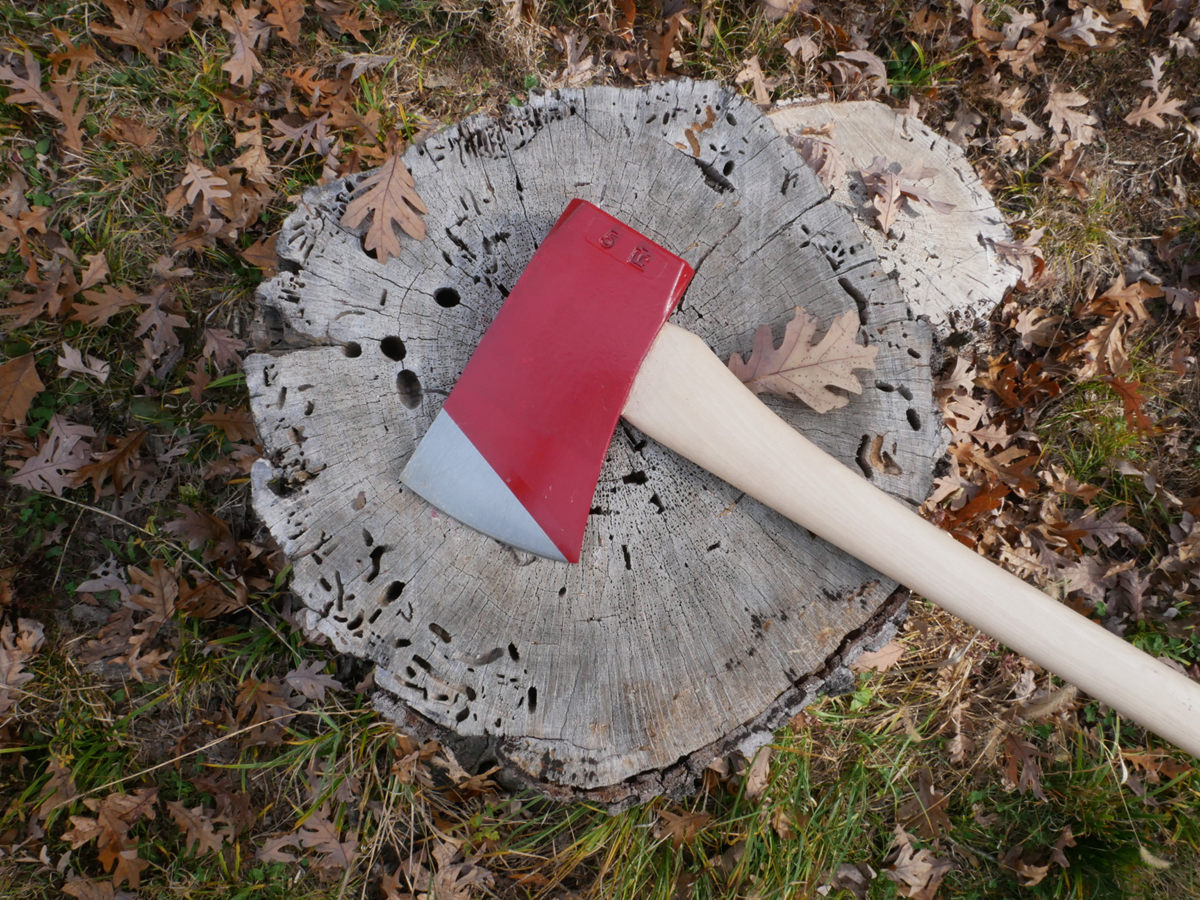 Council Tool 5 lbs. Fallers SB Axe; 28 in. Straight Wooden Handle - 4