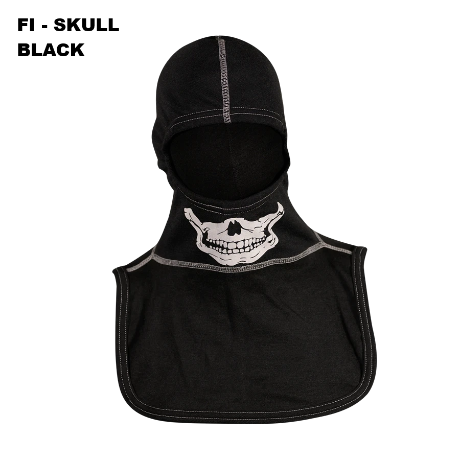 Majestic Fire PRO-X2 Emblem Proximity Firefighter Hood - FI SKULL BLACK