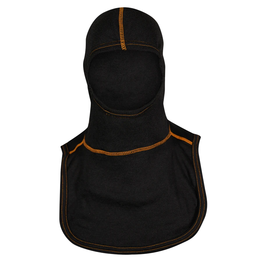 Majestic Fire PRO-X2 Hi-Vis Firefighter Hood - Black Orange