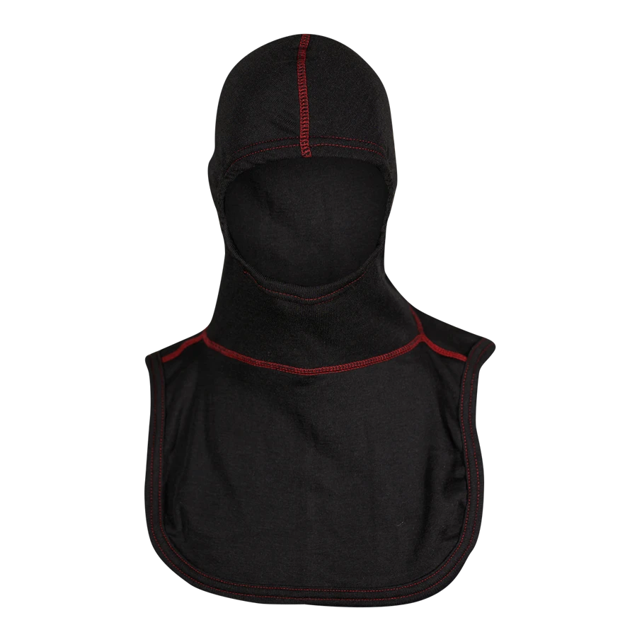 Majestic Fire PRO-X2 Hi-Vis Firefighter Hood - Black Red