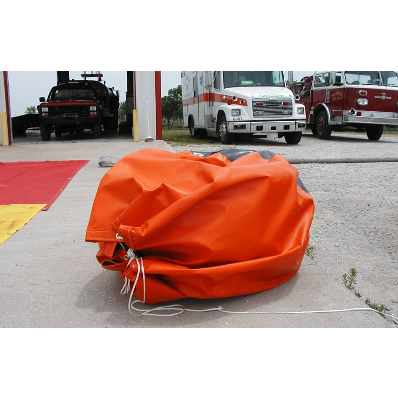 Husky low side self-supporting Port-A-Tank set up on scene for portable water supply