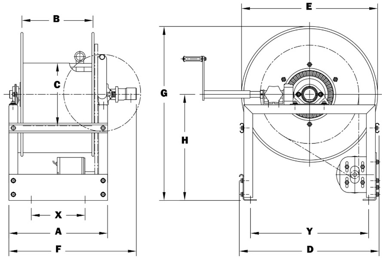 Hannay ESF Series Booster Hose Reel, Electric