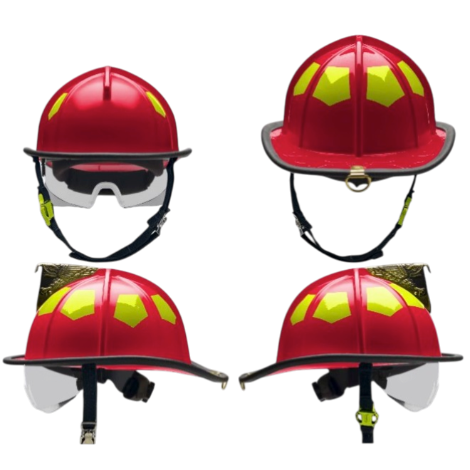 Bullard Traditional Low Rider UST Firefighter Helmet, Super Matte Red