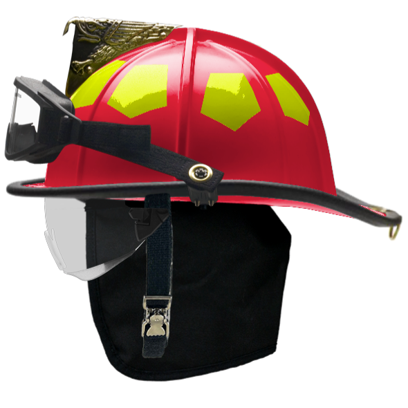 Bullard Traditional Low Rider UST Firefighter Helmet, Super Matte Red