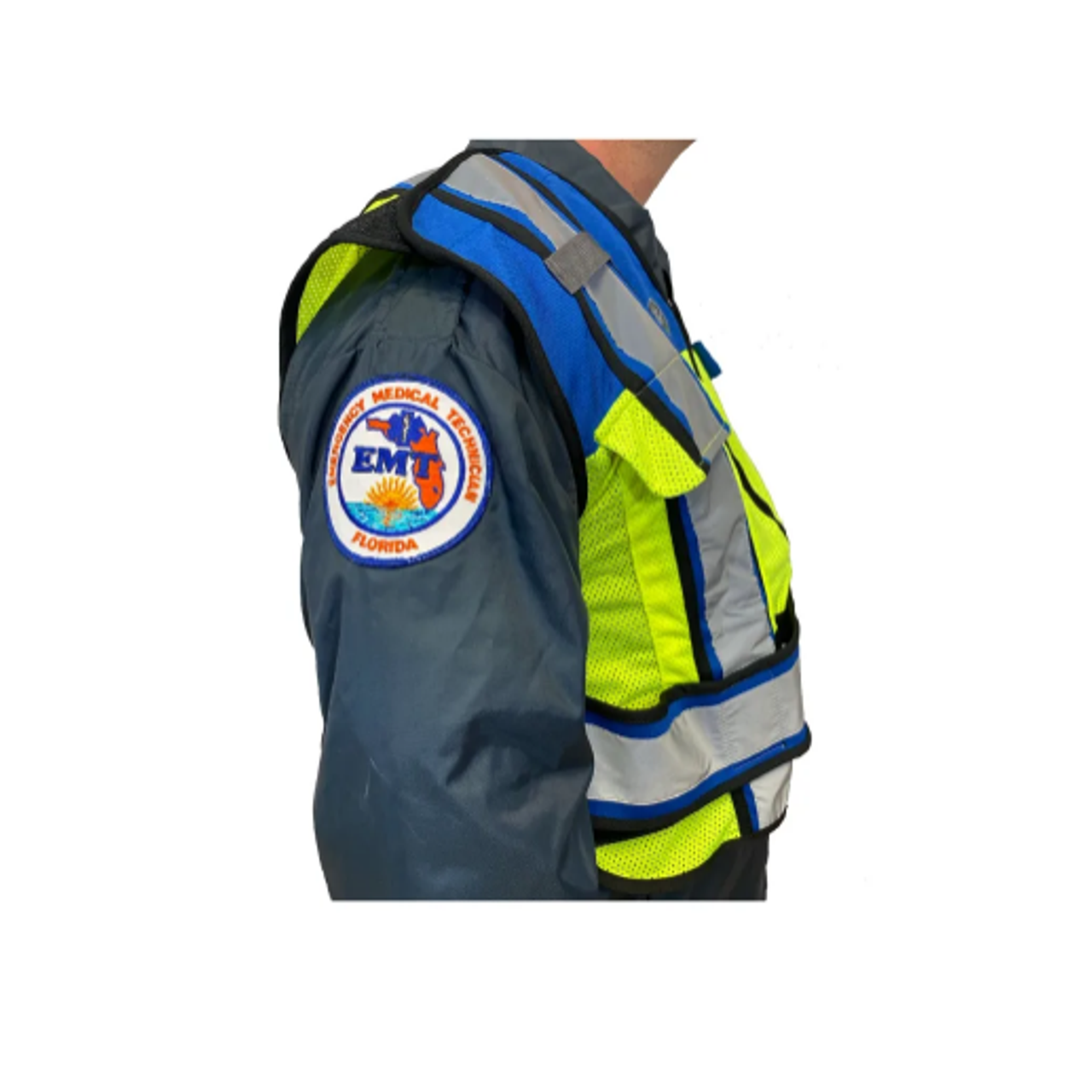 Fire Ninja Ultra-bright Blue Police Public Safety Vest