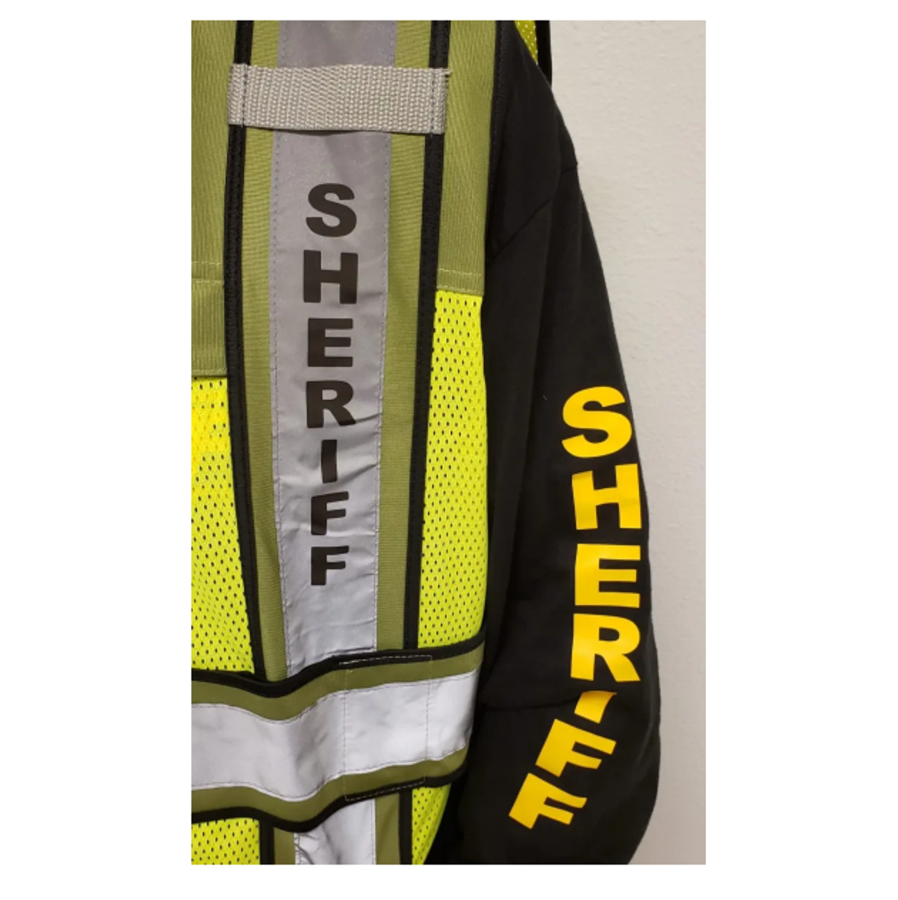Fire Ninja Ultra-bright Olive Sheriff Public Safety Vest