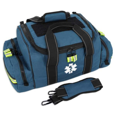 Lightning X Large EMT First Responder Bag w/ Customizable Foam Dividers, Elastic Loops & Triple Trim Reflective