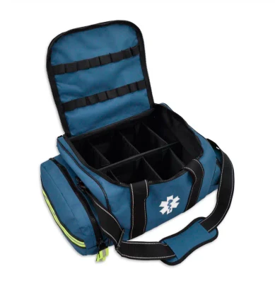Lightning X Large EMT First Responder Bag w/ Customizable Foam Dividers, Elastic Loops & Triple Trim Reflective