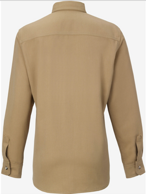 Lakeland Women's 6.5oz Westex DH Button-Up Shirt back khaki