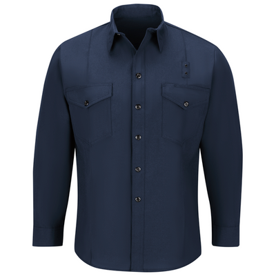 Workrite Men's Classic Long Sleeve Firefighter Shirt - Navy