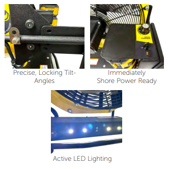 Tempest VS1.3 Dewalt Battery-Powered Fan - 1