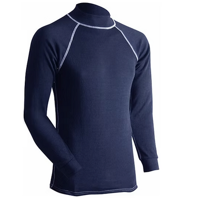 Majestic Relaxed Fit Long Sleeve, Mock Neck - INT C6 NAVY PREMIUM WEIGHT 