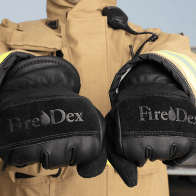 Fire-Dex Dex-Pro NFPA 1971 structural firefighting gloves with gauntlet cuff