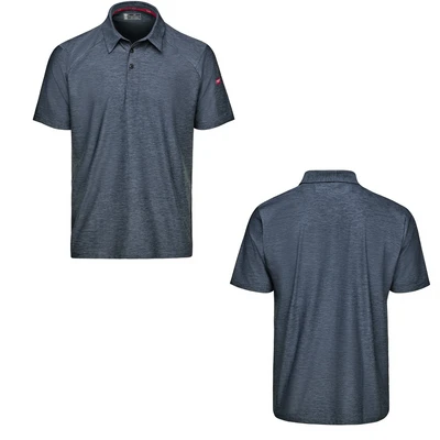 Workrite Men's Cooling Stretch Jersey Polo Blue Heather Both