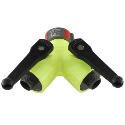 C&S Supply High Visibility 1-1/2" Female Inlet x (2) 1" Male Outlet Wye Valve