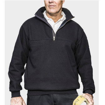 Game Sportswear Firefighter Zip Turtleneck shown on model