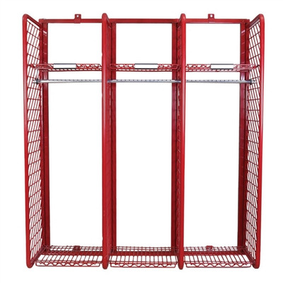Ready Rack Wall Mounted Red Rack, 18" Compartments