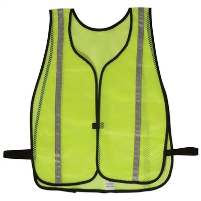 Safety Flag Economy Vest w/Reflective Silver Stripe