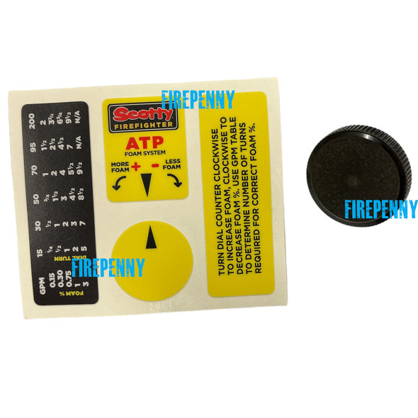 Scotty 4171 Foam Eductor Replacement Knob & Stickers Only