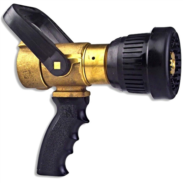 Akron Brass 3019 1-1/2" Brass Fog Nozzle with Pistol Grip