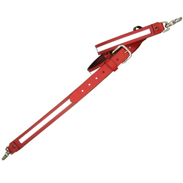 Boston Leather Firefighter Red Reflective Radio Strap