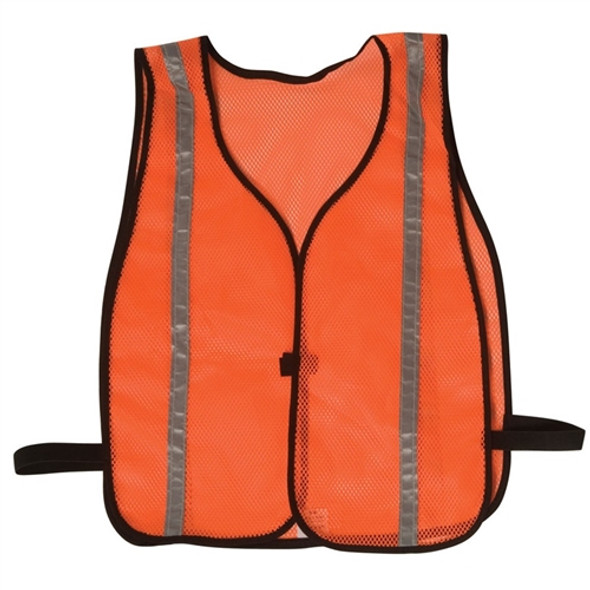 Safety Flag Economy Vest w/Reflective Silver Stripe