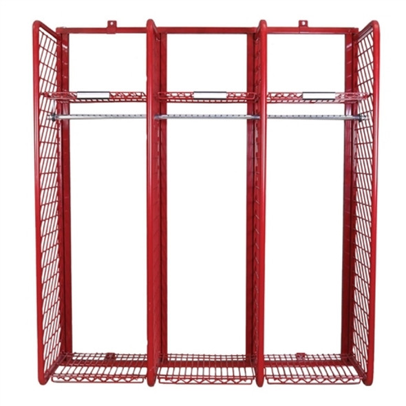 Ready Rack Wall Mounted Red Rack, 24" Compartments