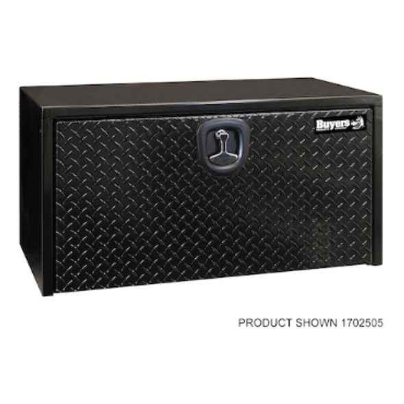 Buyers Products Black Steel Underbody Truck Tool Box with Aluminum Door Series
