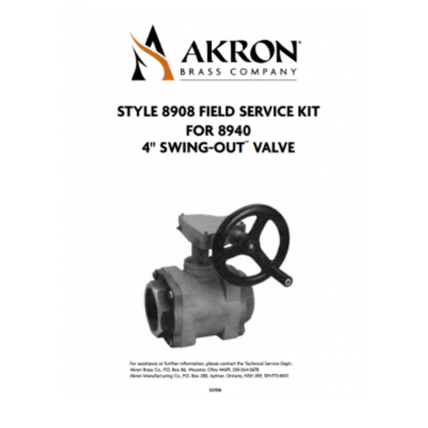 Akron Field Service Kit with Composite Ball for 4" Swing-Out Valves