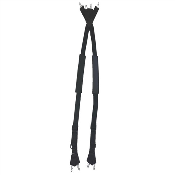 Fire-Dex X-Back Suspenders, Black Padded