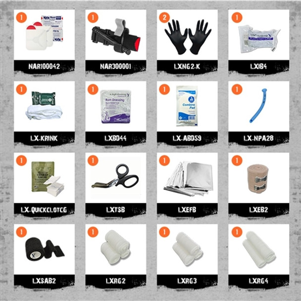 Lightning X Premium Tactical IFAK w/Laser Cut MOLLE