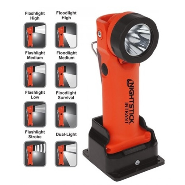 Nightstick Intrant Intrinsically Safe Rechageable Angle Dual-Light