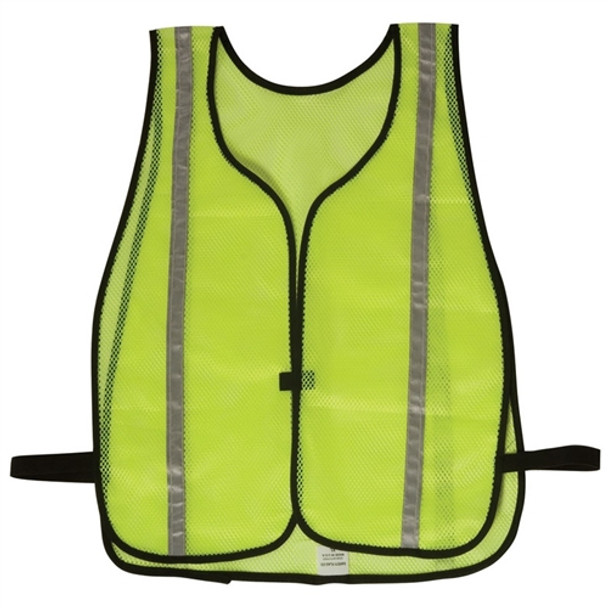 Safety Flag Economy Vest w/Reflective Silver Stripe