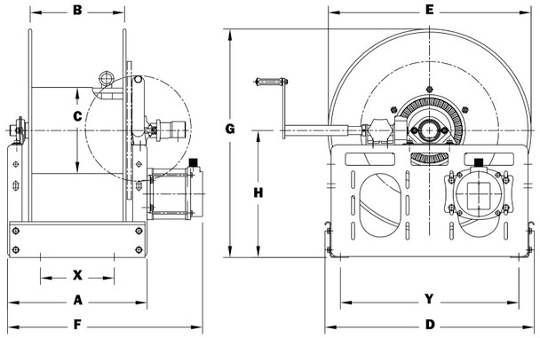 Hannay F Series Booster Hose Reel, Electric