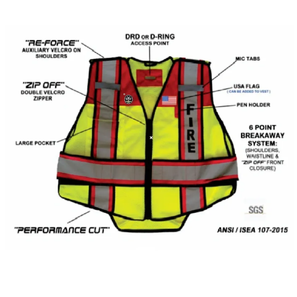 Fire Ninja Ultra-bright Olive - Sheriff Public Safety Vest