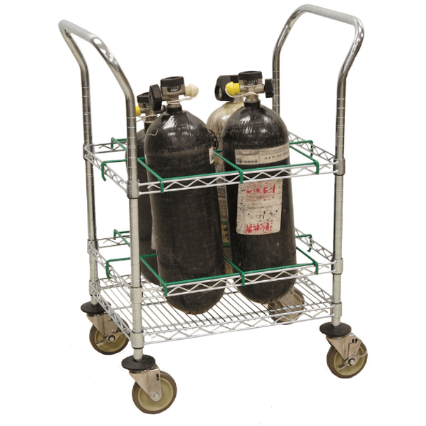 Ready Rack EMS Oxygen Cart - SCBA or M Cylinders