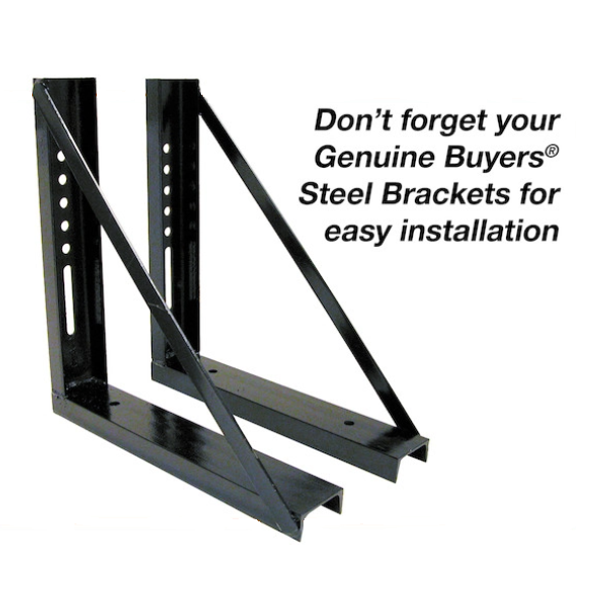 Buyers Products Black Steel Underbody Truck Tool Box with Aluminum Door Series