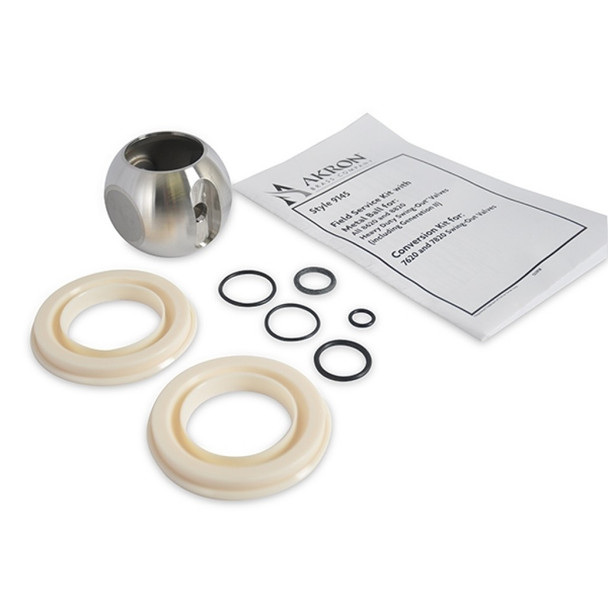 Akron Swing-Out Valve Field Service / Conversion Kit with Stainless Steel Ball for 2"