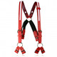 Boston Leather 9174 Firefighter Suspenders, Reflective, Red