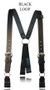 Boston Leather Firefighter Suspenders, Black