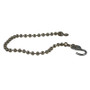 12" Long Ball Chain with Hook and A Coupling, Chrome Plated