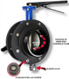 Kochek Butterfly Valve, Bleeder, 10 Position Handle