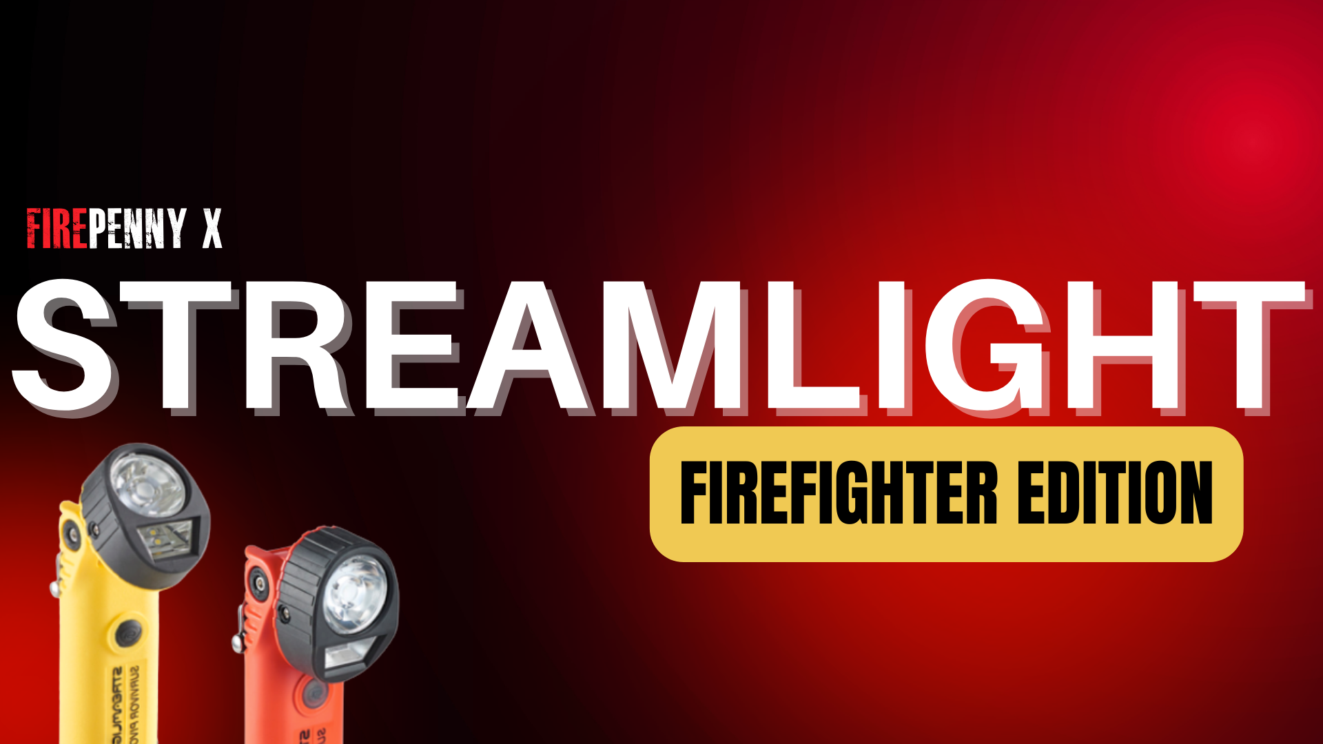 Firepenny interview with Streamlight discussing best firefighter flashlights including Survivor X, Survivor Pivot, and Vantage helmet lights.