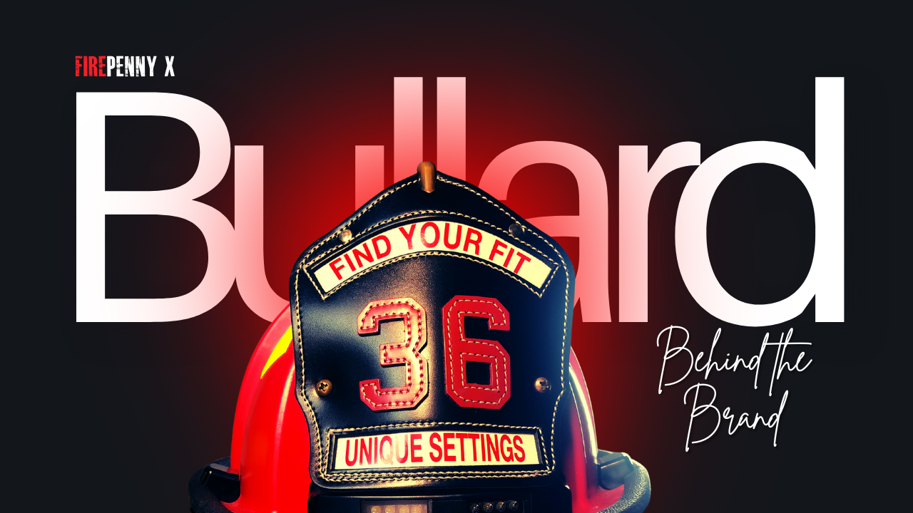 Firepenny interview with Bullard discussing firefighter helmet safety, comfort systems, and NFPA-compliant helmet design.